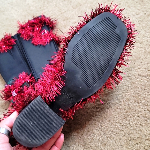 Ugly Christmas Sweater Party Light up Grinch Boots - Picture 8 of 8